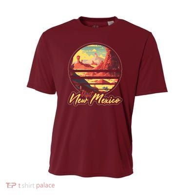 Retro Vintage Visit New Mexico Youth Performance Sprint T-Shirt