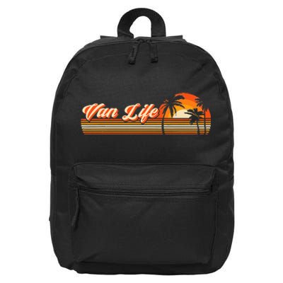 Retro Vintage Van Life Is The Real Adventure 16 in Basic Backpack