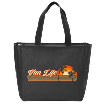 Retro Vintage Van Life Is The Real Adventure Zip Tote Bag