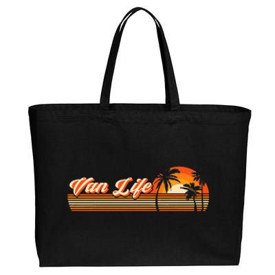 Retro Vintage Van Life Is The Real Adventure Cotton Canvas Jumbo Tote