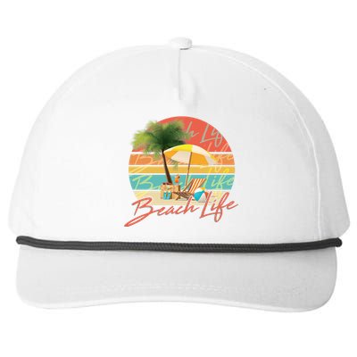 Retro Vintage Vacation Beach Life Snapback Five-Panel Rope Hat