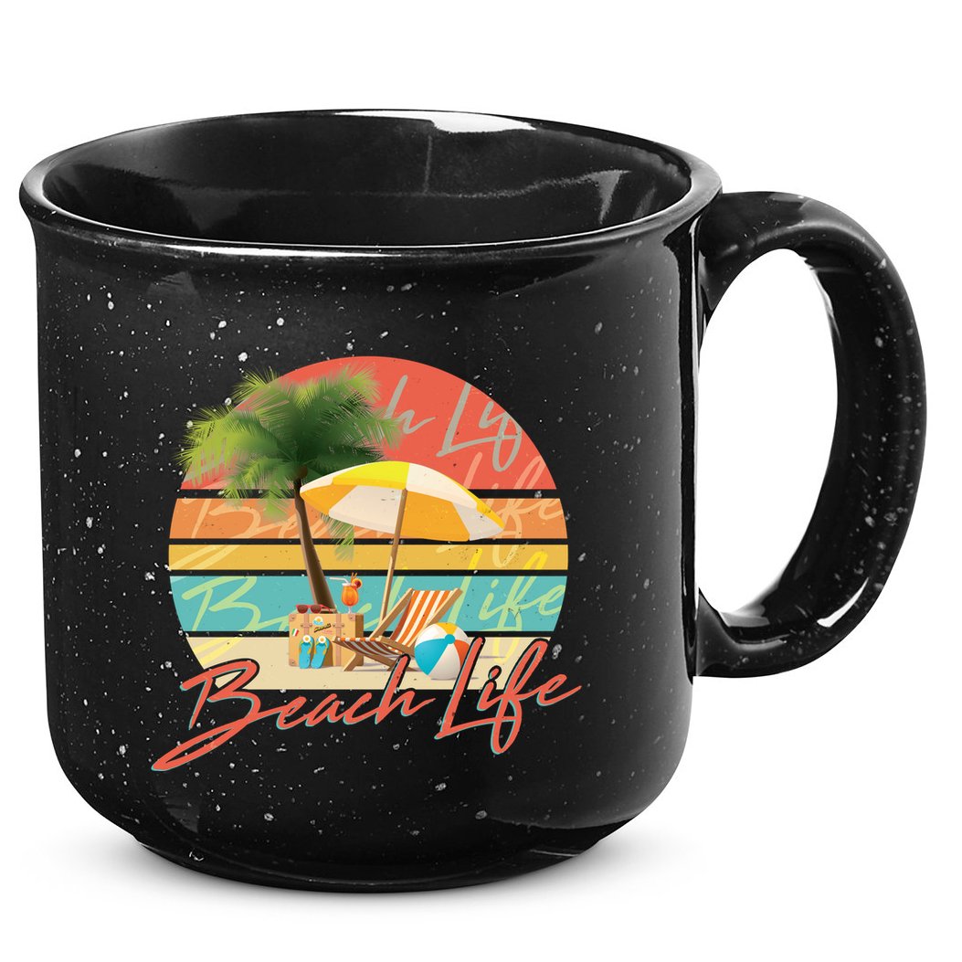 Retro Vintage Vacation Beach Life 15oz Campfire Ceramic Mug
