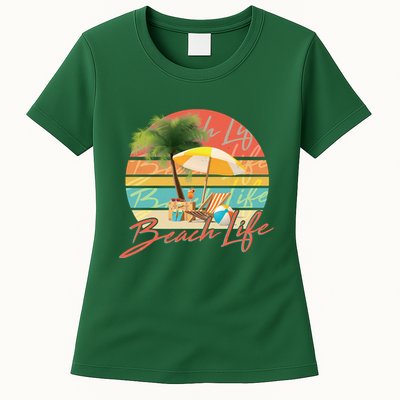 Retro Vintage Vacation Beach Life Womens T-Shirt