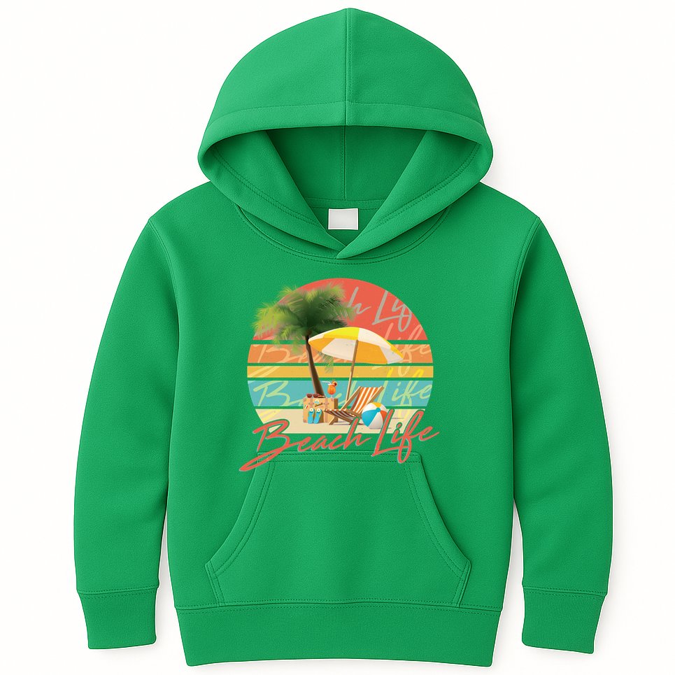 Retro Vintage Vacation Beach Life Kids Hoodie