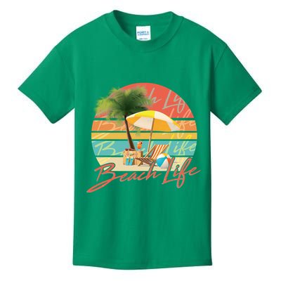 Retro Vintage Vacation Beach Life Kids T-Shirt