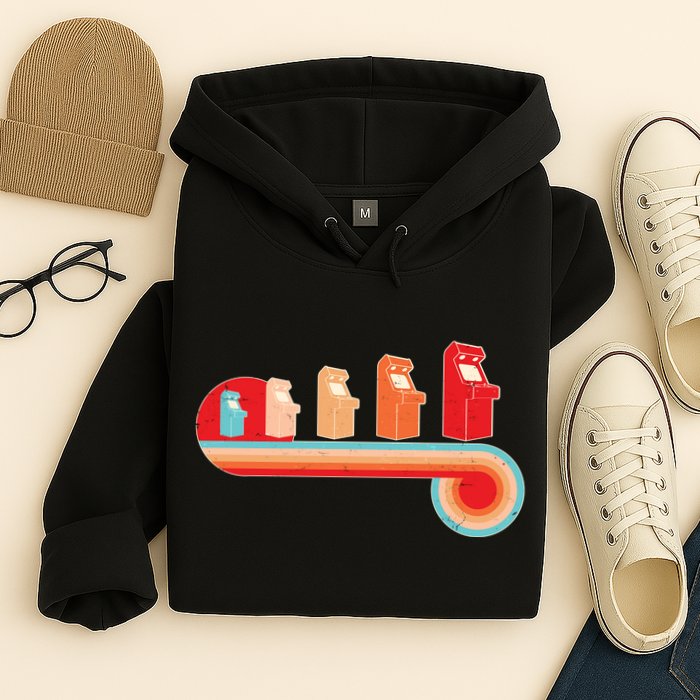 Retro Vintage Video Game Arcade Machines Hoodie