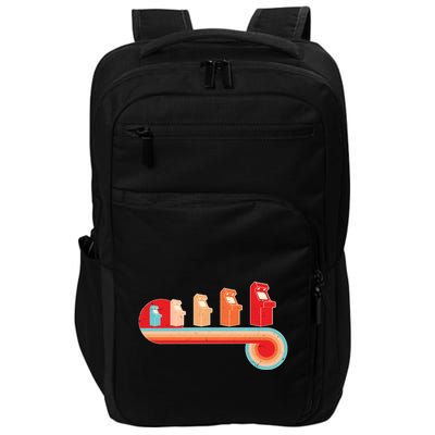 Retro Vintage Video Game Arcade Machines Impact Tech Backpack