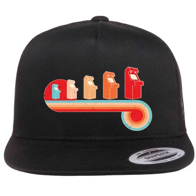 Retro Vintage Video Game Arcade Machines Flatbill Hat