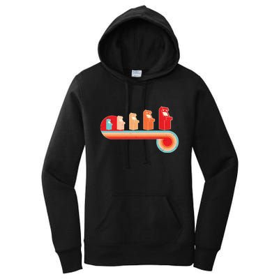 Retro Vintage Video Game Arcade Machines Women's Pullover Hoodie