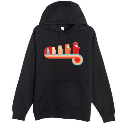 Retro Vintage Video Game Arcade Machines Premium Pullover Hoodie