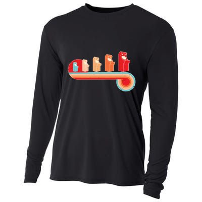 Retro Vintage Video Game Arcade Machines Cooling Performance Long Sleeve Crew
