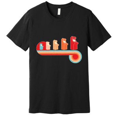 Retro Vintage Video Game Arcade Machines Premium T-Shirt