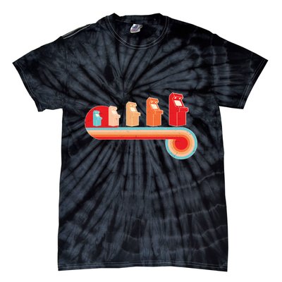 Retro Vintage Video Game Arcade Machines Tie-Dye T-Shirt