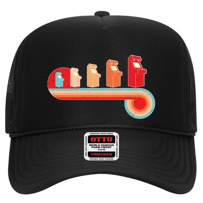 Retro Vintage Video Game Arcade Machines Trucker Hat
