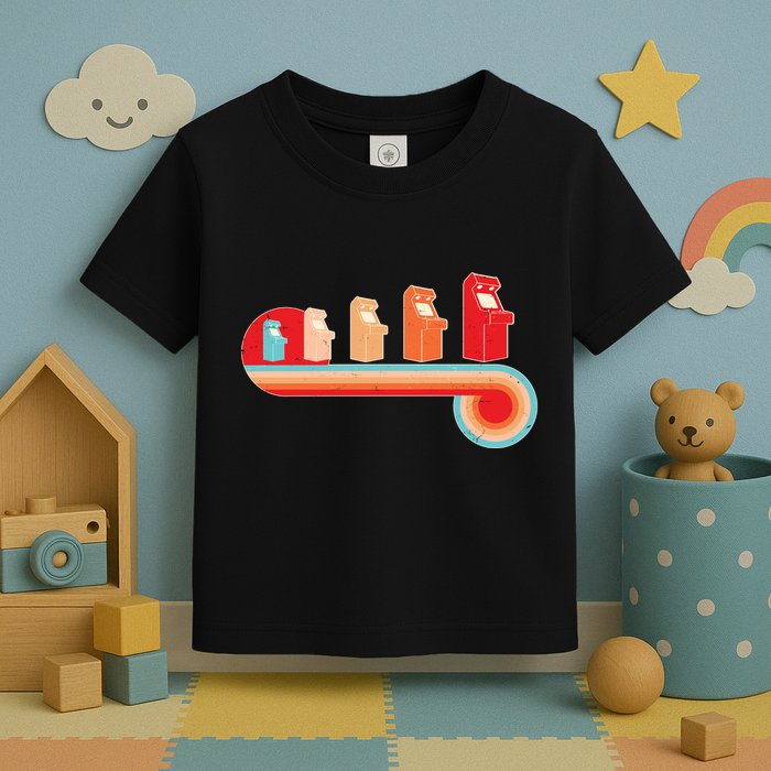 Retro Vintage Video Game Arcade Machines Toddler T-Shirt