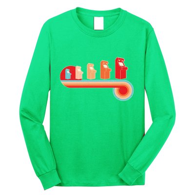 Retro Vintage Video Game Arcade Machines Long Sleeve Shirt
