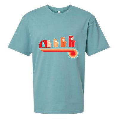 Retro Vintage Video Game Arcade Machines Sueded Cloud Jersey T-Shirt
