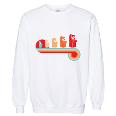 Retro Vintage Video Game Arcade Machines Garment-Dyed Sweatshirt