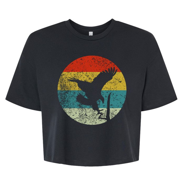 Retro Vintage Vulture Bella+Canvas Jersey Crop Tee