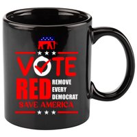 Republican Voter Vote Red Remove Democrat Save America 11oz C Handle Ceramic Mug