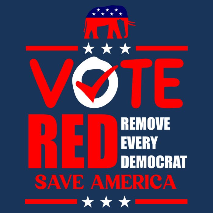 Republican Voter Vote Red Remove Democrat Save America Garment-Dyed Heavyweight T-Shirt