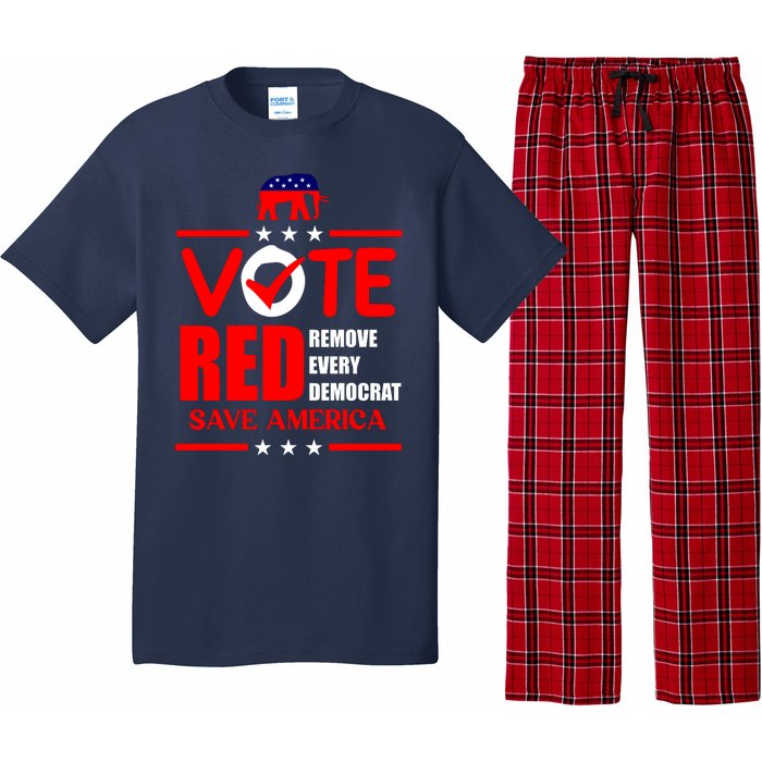 Republican Voter Vote Red Remove Democrat Save America Pajama Set