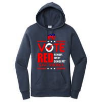 Republican Voter Vote Red Remove Democrat Save America Women's Pullover Hoodie