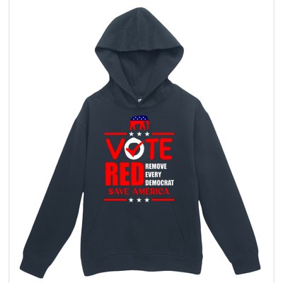 Republican Voter Vote Red Remove Democrat Save America Urban Pullover Hoodie