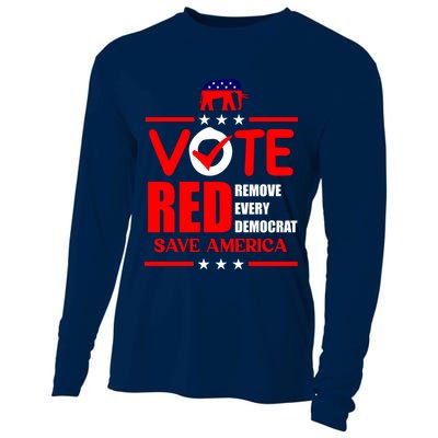 Republican Voter Vote Red Remove Democrat Save America Cooling Performance Long Sleeve Crew