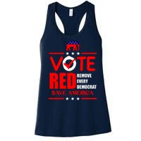 Republican Voter Vote Red Remove Democrat Save America Women's Racerback Tank