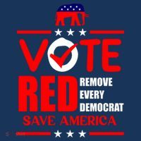 Republican Voter Vote Red Remove Democrat Save America Baby Bodysuit