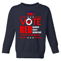 Republican Voter Vote Red Remove Democrat Save America Toddler Sweatshirt