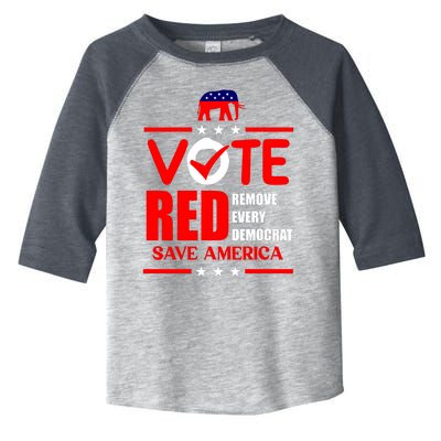 Republican Voter Vote Red Remove Democrat Save America Toddler Fine Jersey T-Shirt