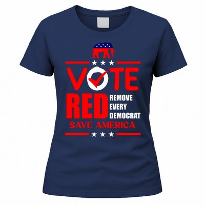 Republican Voter Vote Red Remove Democrat Save America Women's T-Shirt