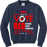 Republican Voter Vote Red Remove Democrat Save America Kids Sweatshirt