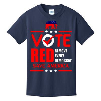 Republican Voter Vote Red Remove Democrat Save America Kids T-Shirt