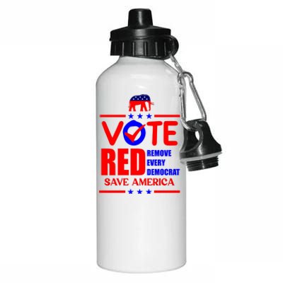 Republican Voter Vote Red Remove Democrat Save America Aluminum Water Bottle