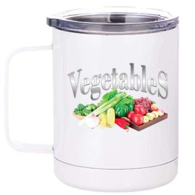 Retro Vintage Vegetables 12 oz Stainless Steel Tumbler Cup