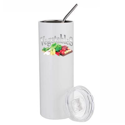 Retro Vintage Vegetables Stainless Steel Tumbler