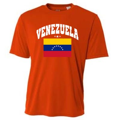 Retro Venezuela Vintage Flag Throwback Gift Cooling Performance Crew T-Shirt