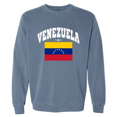 Retro Venezuela Vintage Flag Throwback Gift Garment-Dyed Sweatshirt