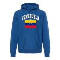 Retro Venezuela Vintage Flag Throwback Gift Premium Hoodie