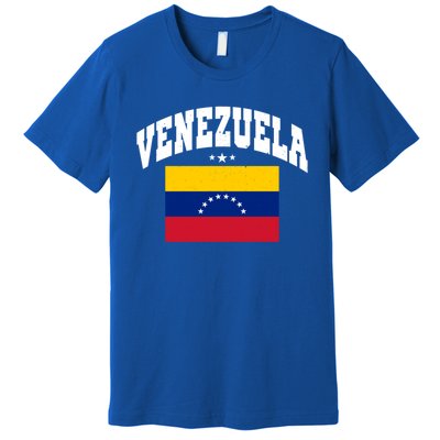 Retro Venezuela Vintage Flag Throwback Gift Premium T-Shirt