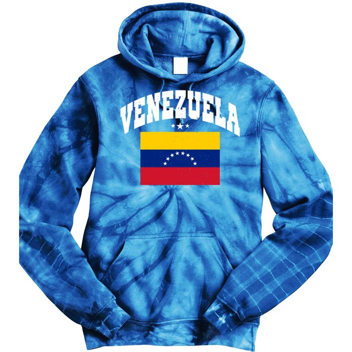 Retro Venezuela Vintage Flag Throwback Gift Tie Dye Hoodie