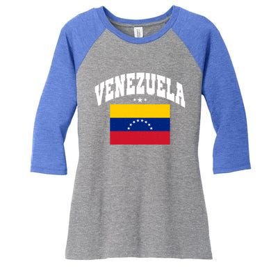 Retro Venezuela Vintage Flag Throwback Gift Women's Tri-Blend 3/4-Sleeve Raglan Shirt