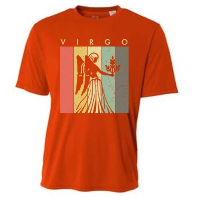 Retro Vintage Virgo Zodiac Gift Cooling Performance Crew T-Shirt