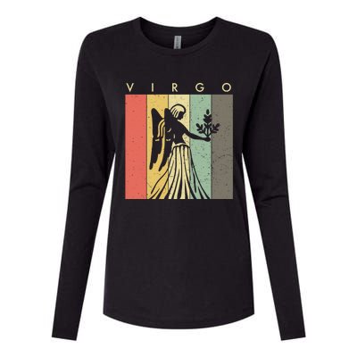 Retro Vintage Virgo Zodiac Gift Womens Cotton Relaxed Long Sleeve T-Shirt