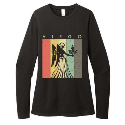 Retro Vintage Virgo Zodiac Gift Womens CVC Long Sleeve Shirt