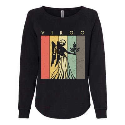 Retro Vintage Virgo Zodiac Gift Womens California Wash Sweatshirt