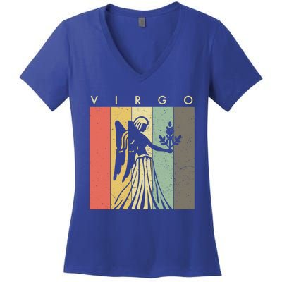 Retro Vintage Virgo Zodiac Gift Women's V-Neck T-Shirt